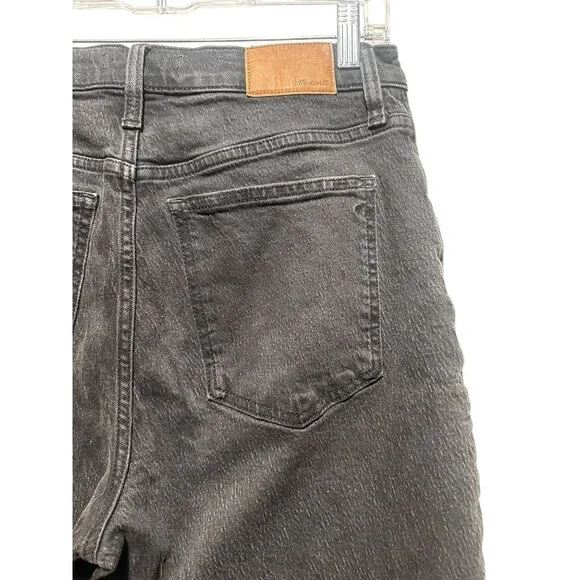 Madewell Perfect Vintage Straight Jeans Womens 28 Black High Rise Classic Casual - Picture 11 of 15